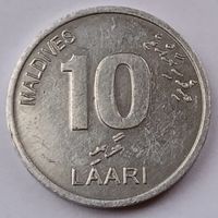 Мальдивы, 10 лари, 2012 год, XF