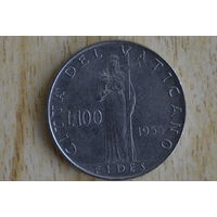 Ватикан 100 лир 1955 с 1 руб