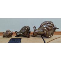 Статуэтки Зубр комплект 3 шт СССР цена за комплект