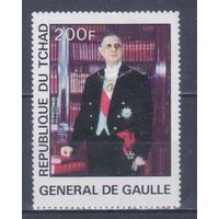 [1336] Чад 1977. Политика.Генерал ДеГолль. МН. Кат.3 е.