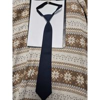 Форменный синий галстук на резинке БелЖД