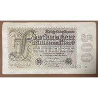 Банкнота 500 миллионов марок 1923 год. Веймарская республика