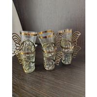 Рюмки с подстаканниками рыбки 6 шт, ссср