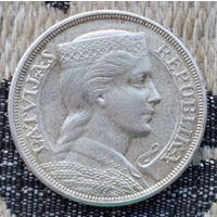 Латвия 5 лат 1932 года. Герб Латвии. Серебро. Предложи свою цену или обмен! S120
