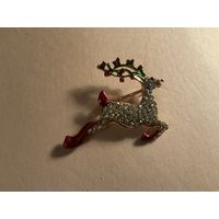 Брошь Новогодняя Олень Германия