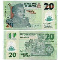 Нигерия. 20 найра (образца 2011 года, P34g, UNC)