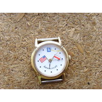 Часы наручные Дентсплай Луч . Бел-чырвона-белы сцяг . Флаг . Реклама  Беларусь - США