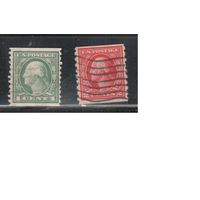 США-1914, (Скотт.452-453), гаш. , Стандарт, Президенты,Вашингтон,