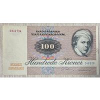Банкнота. Дания. 100 крон 1972 год.