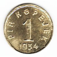 Тува 1 копейка 1934 г. (КОПИЯ)