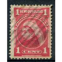 Британские колонии - Ньюфаундленд - 1897г. - королева Виктория, 1 с - 1 марка - гашёная [Mi 59]. #3-WB-92-A-1