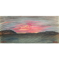 Закат (4),  пастель, бумага, 2007, Котов Олег