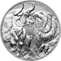 Чад 5000 франков 2023 BULL & BEAR Серебро 9999