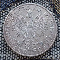 Польша 10 злотых 1932 года, UNC. Ядвига. Без буквы монетного двора. Серебро. Сторгуй за свою цену, предложи обмен!