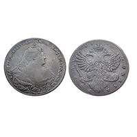 1 рубль 1739 Московский тип портрет Дмитриева