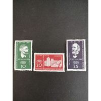 ГДР 1956 Серия марок "110 лет предприятию в Карл-Цейс, Йена" (чистые**) Mi.545-547 каталог 1.40 евро