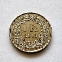 Швейцария 1 франк, 2012