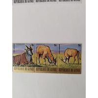 Гвинея  1977 3м сцепка  дикие животные