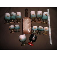 Штоф и рюмки,бокалы,фужеры Знаки зодиака,времён СССР.С рубля.