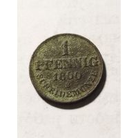 Германия Королевство Ганновер 1 пфенинг 1860
