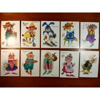 Открытки Сучкова 10 штук Беларусь 2003 г