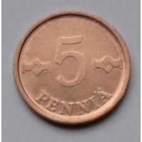 Финляндия, 5 пенни 1963 г.