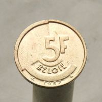 Бельгия 5 франков 1987 (Фламандская легенда BELGIE)