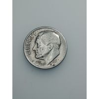 США 10 центов 1966 года .