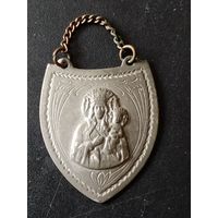 Довоенный польский ринграф плакетка икона медальон М.Б. Ченстоховская