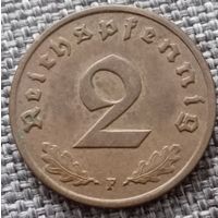 2 рейхспфеннига 1937 F