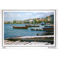 Подписанная открытка Турция 2017г. "Лодочный причал в Коджаэли"