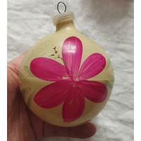 Ёлочная игрушка шар толстые стекло