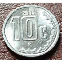 Мексика 10 сентаво, 2005    ( 1-3-8 )