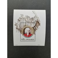 Польша 1985 Блок Mi.97 тип I c маркой "300 лет со дня рождения Иоганна Себастьяна Баха (чистый**) Mi.3012 каталог 2.50 евро