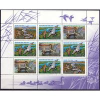 Россия 1992 лист 35-37 Утки MNH