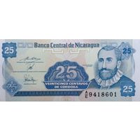 Werty71 Никарагуа 25 сентаво 1991 UNC банкнота