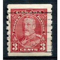 Британские колонии - Канада - 1935г. - король Георг V, перфорация 8:б/п, 3 с - 1 марка - гашёная [Mi 186 D]. #3-WB-90-A-2