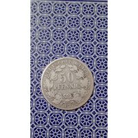 Германия 50 пфеннигов 1877 В нечастая