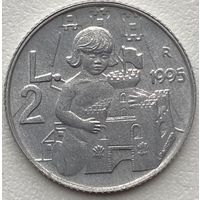 Сан-Марино 2 лиры 1995 г.