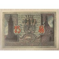 Нотгельды 75 пфеннигов 1921 год. Финстервальд. Веймарская республика