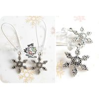 Серьги-снежинки металлические