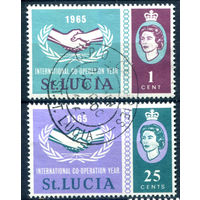 Британские колонии - Сент-Люсия - 1965 - 20 лет ООН - 2 марки - полная серия, гашёные [Mi 188-189]. #2-Bc-56-A-2