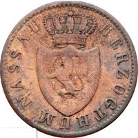 РАСПРОДАЖА!!! - ГЕРМАНИЯ НАССАУ 1 крейцер 1834 год