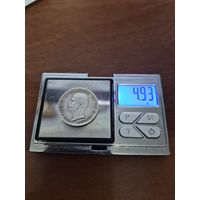 5 лир Италия 1927 года. Король Виктор Эммануил III (1900 - 1946). Серебро 835. Монета не чищена. S45448