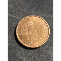 Эстония 1 евроцент 2012