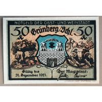Германия, нотгельды, 50 пфеннигов 1921 год, Вайнштадт, 489.1a, Рв печать черная, вар. 6