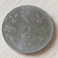 Индия 2 рупии 2016г.