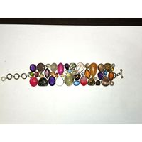 Браслет с натуральными камнями   Стерлинг серебро 925, НОВЫЙ.