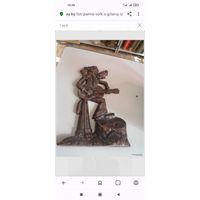 Панно Волк с гитарой из Ну, погоди! - статуэтка-барельеф, силумин, 30 см