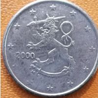Финляндия 2 евроцента, 2000 г., KM# 99